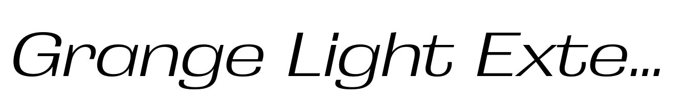 Grange Light Extended Italic